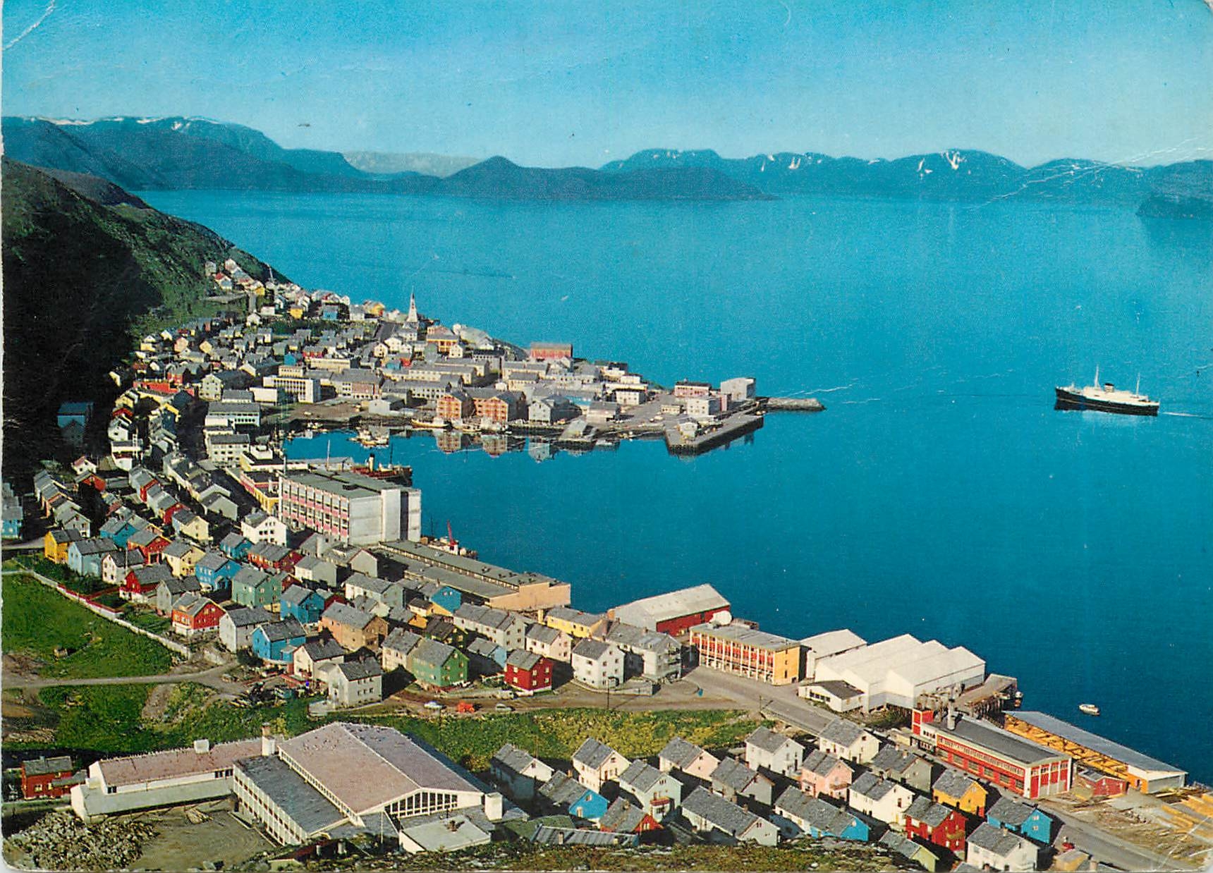 CPM Norway View of the town The Express Coastal liner in harbour 