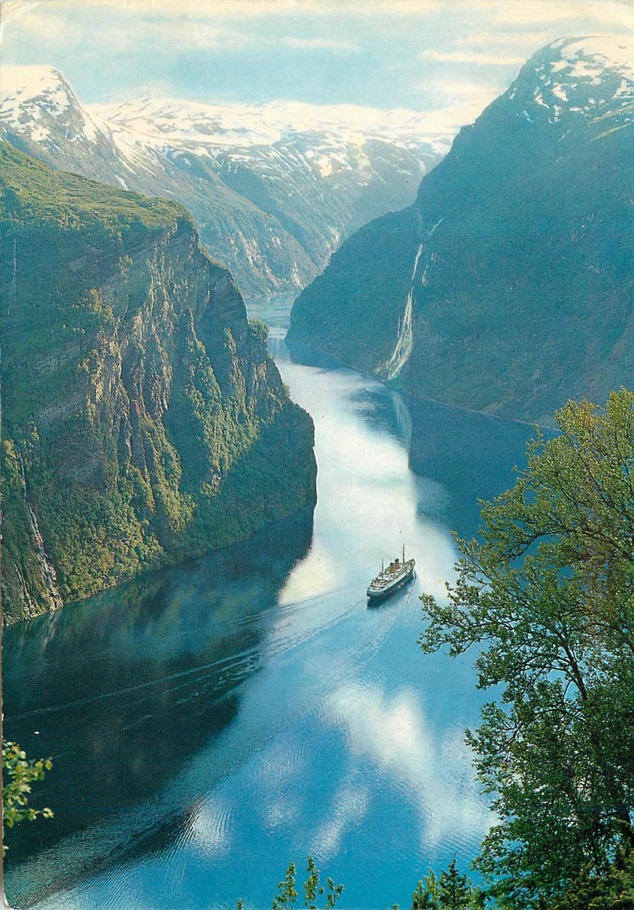 CPM Norway Geirangerfjord towards the Pulpit and the waterfalls The Seven Sisters Bateau