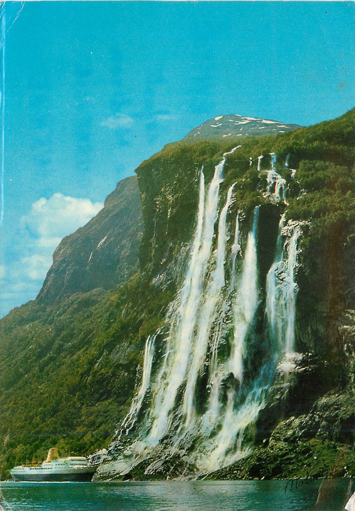 CPM Norway Geirangerfjord with the waterfalls The Seven Sisters 
