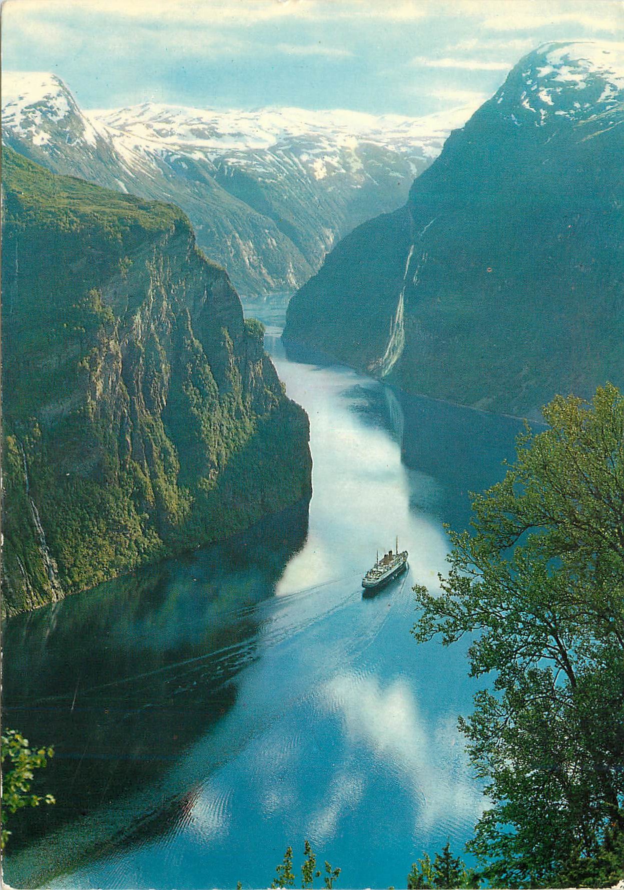 CPM Norway Geirangerfjord towards the Puloit and the waterfalls The Seven Sisters 
