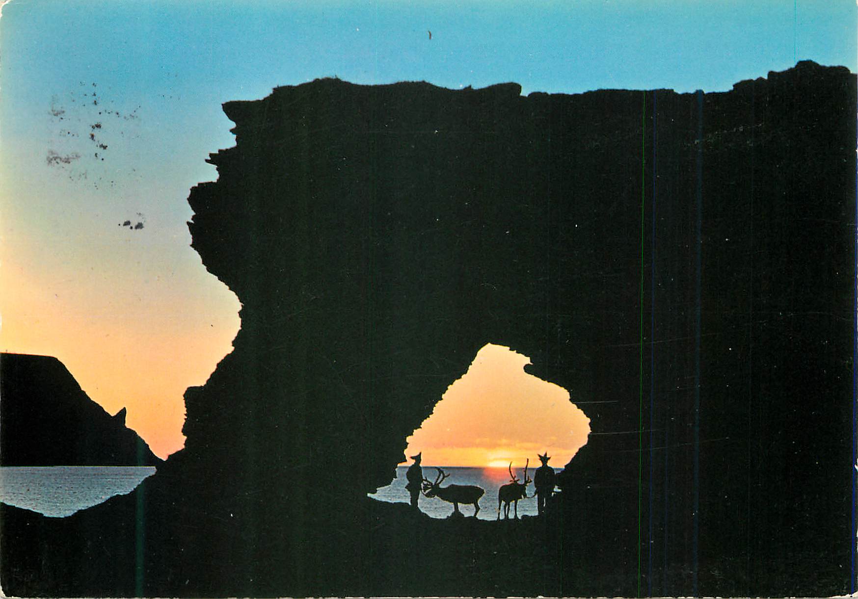 CPM Norway Midnight sun at the Arch near North Cape 