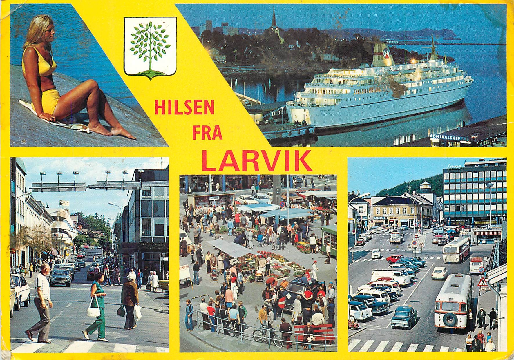CPM Hilsen fra Larvik Norway Bateau