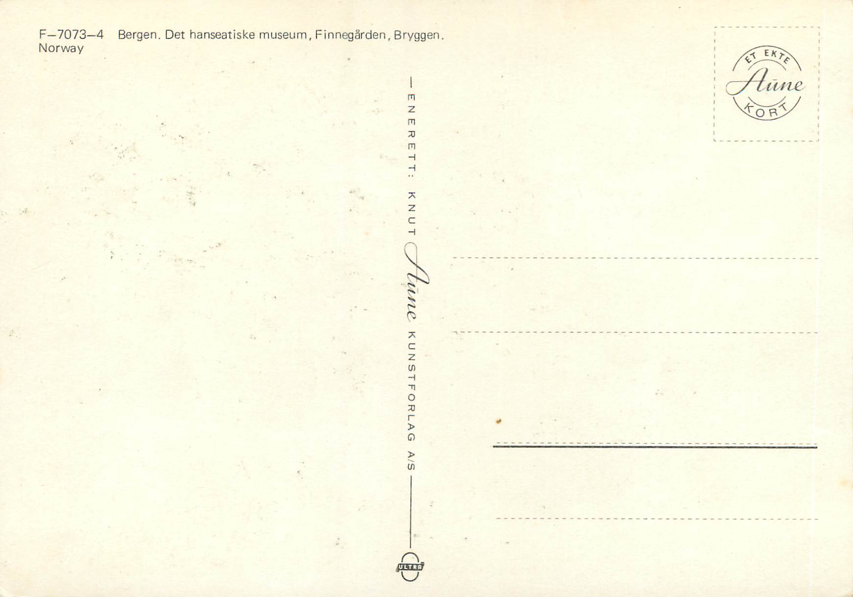 CPM Bergen Det hanseatiske museum Norway  — Rückseite