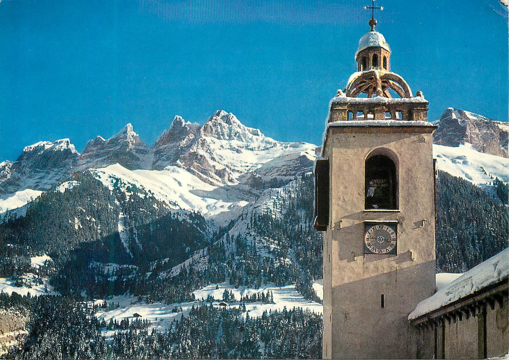 CPM Champery l eglise et les dents du Midi 