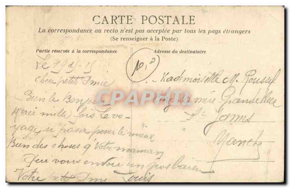 Chartres CPA CAthedrale Fragment du portail sud — Rückseite