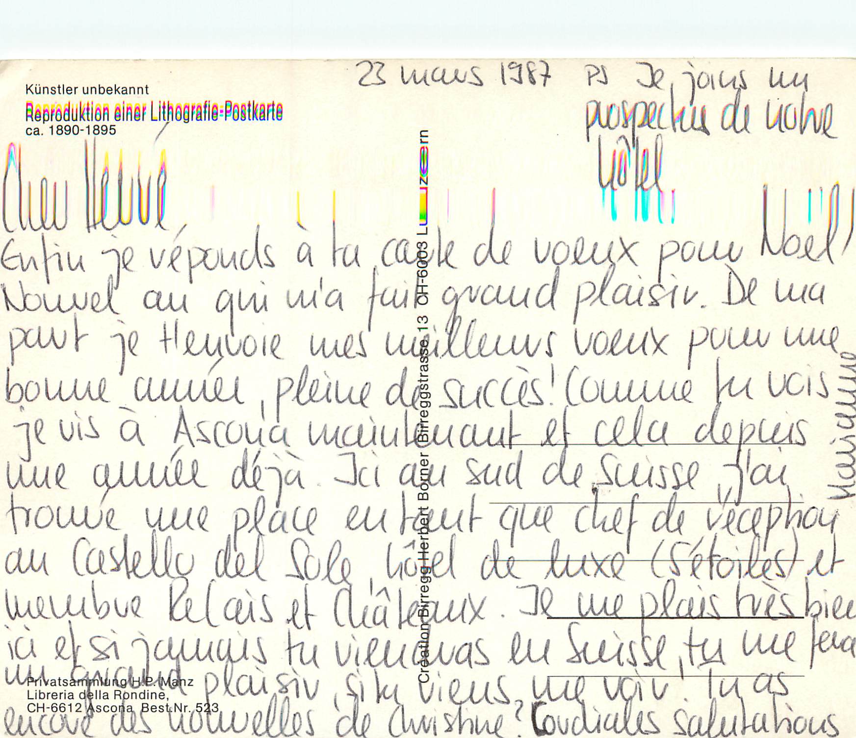 CPM Kunstler unbekannt  — Back