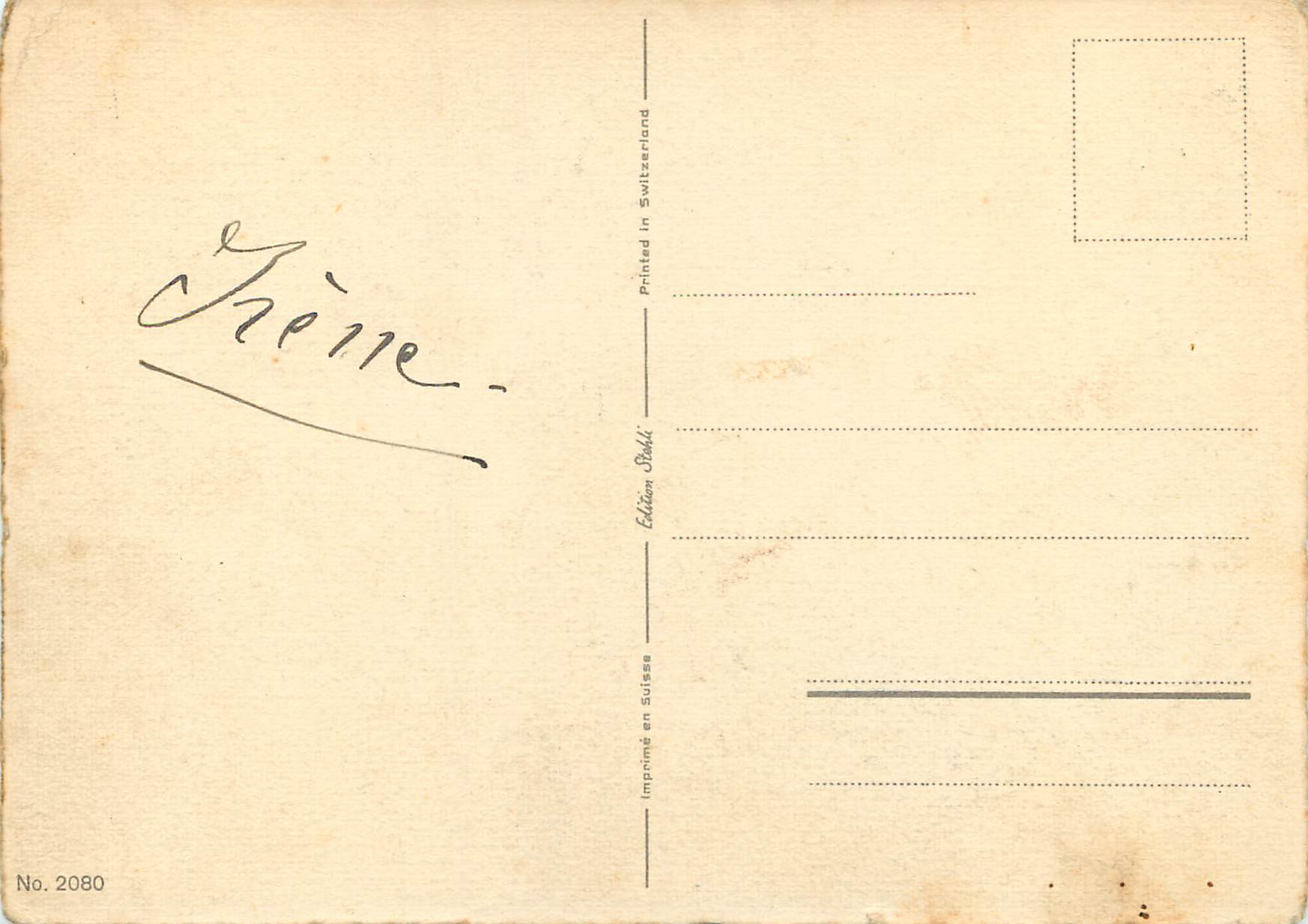 CPM Fleurs — Verso