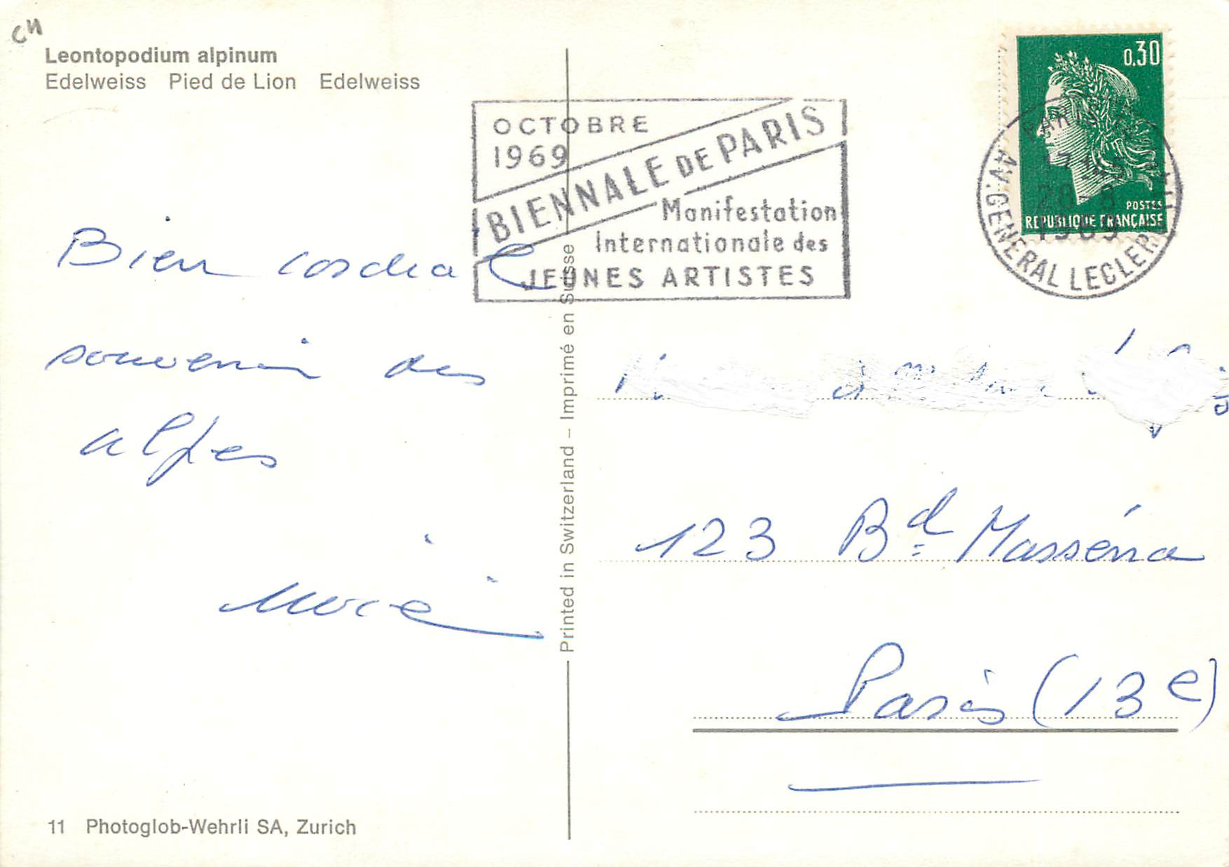 CPM Leontopodium alpinum  — Verso
