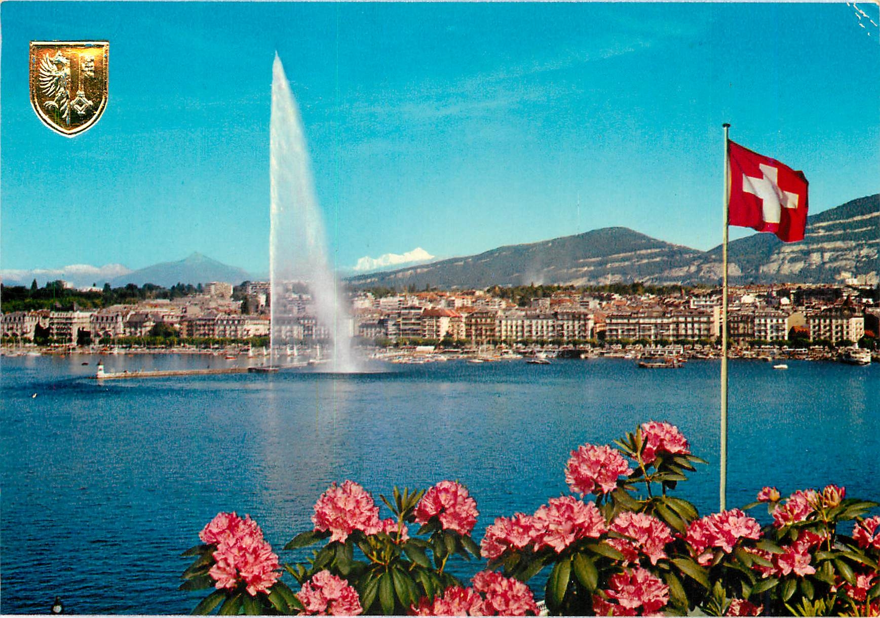 CPM Geneve La rade et le Mont Blanc 