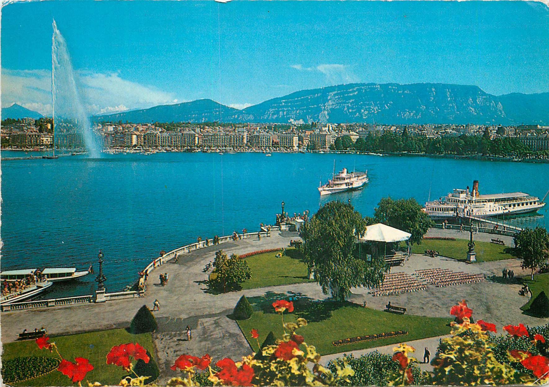 CPM Geneva La rade et le jet d eau 