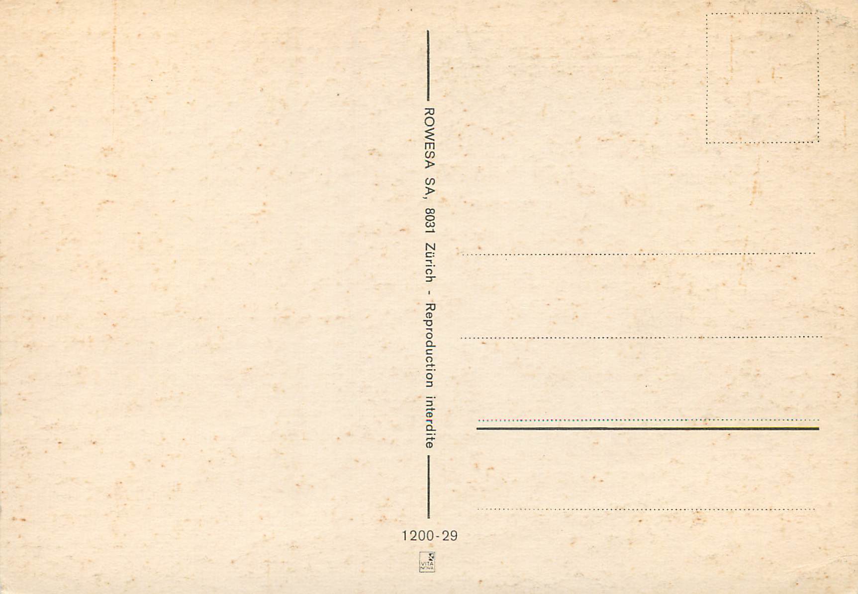 CPM Souvenir de Geneve  — Verso