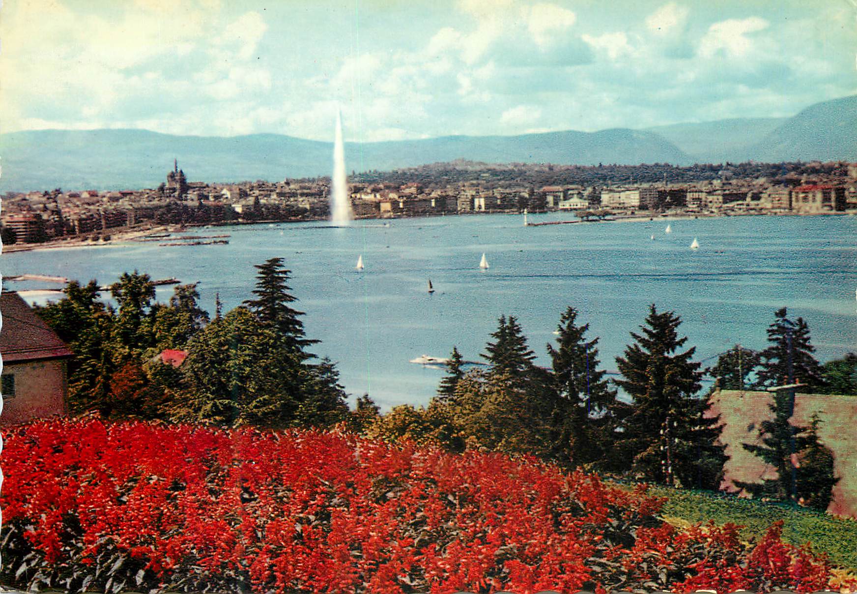 CPM Geneve Vue generale depuis le coteau de Cologny 