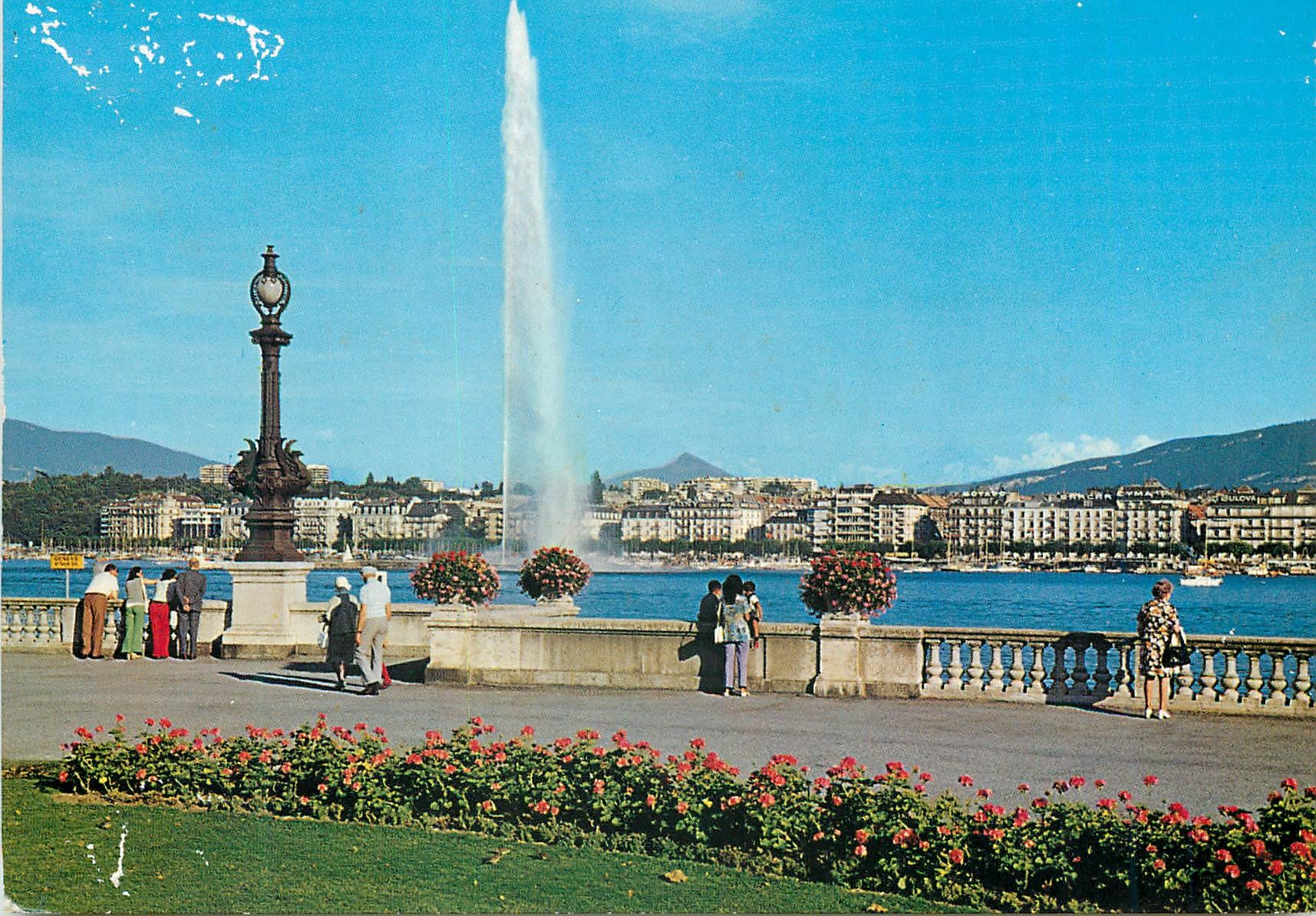 CPM Geneve La rade de Geneve et le Jet d eau 