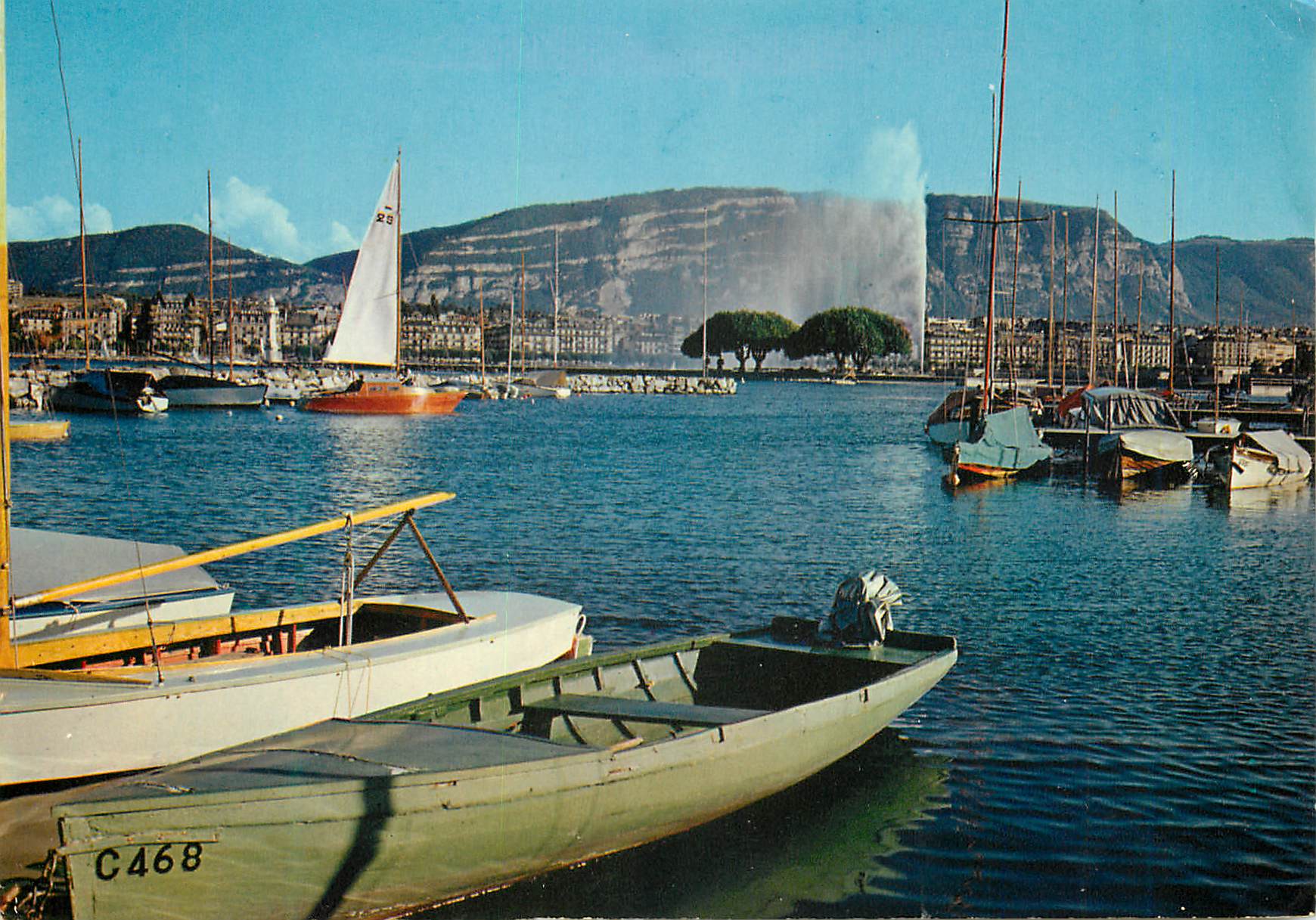 CPM Geneve La rade et le jet d eau 