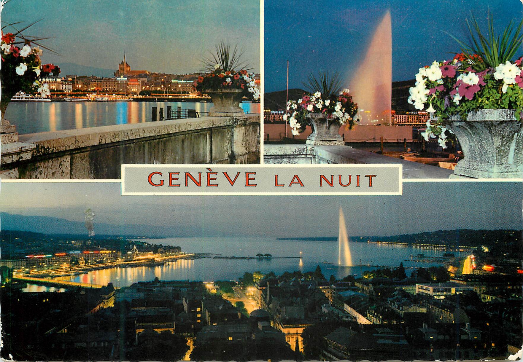 CPM Geneve La rade au crepuscule 
