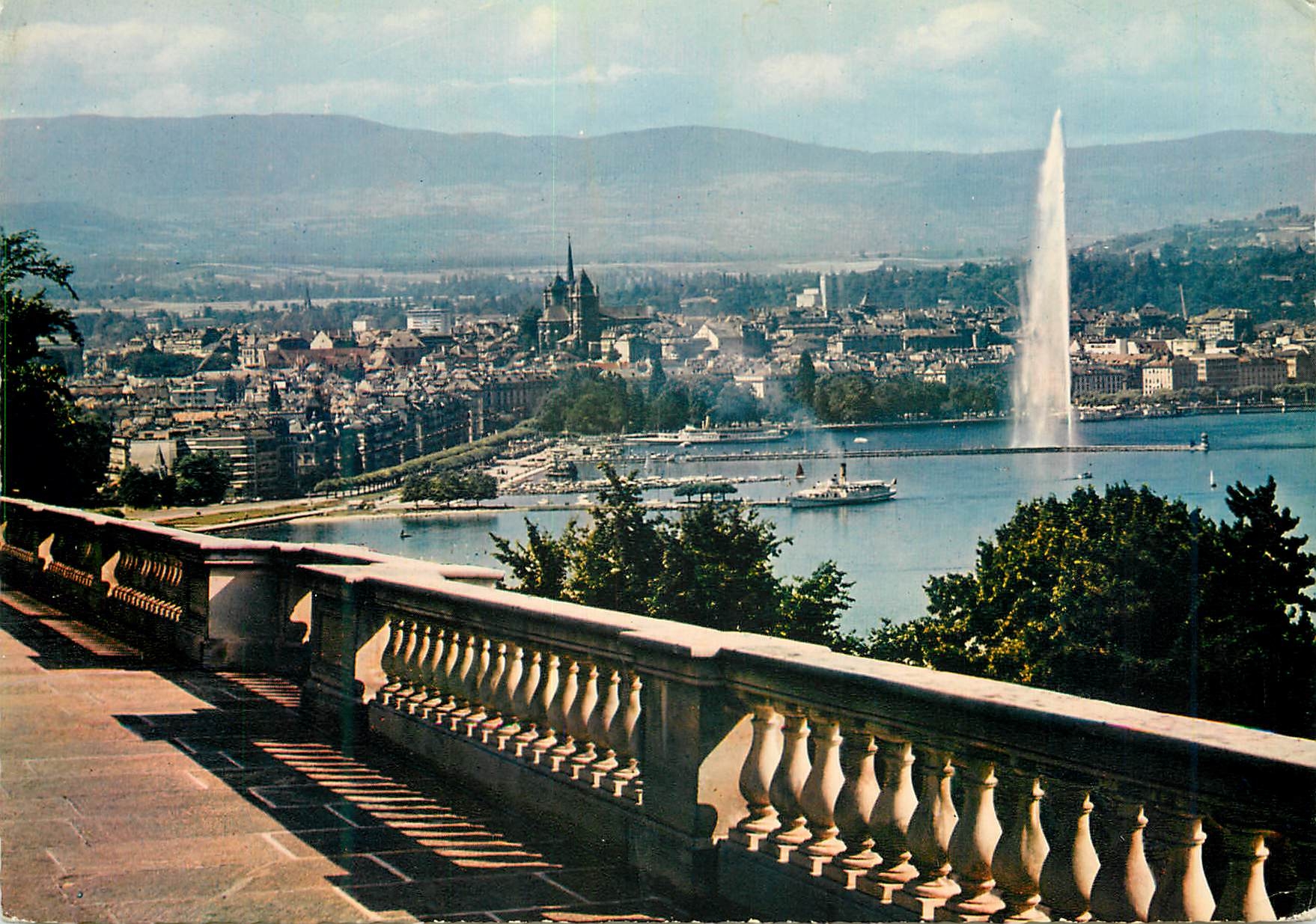 CPM Geneve La rade et la ville depuis Cologny 