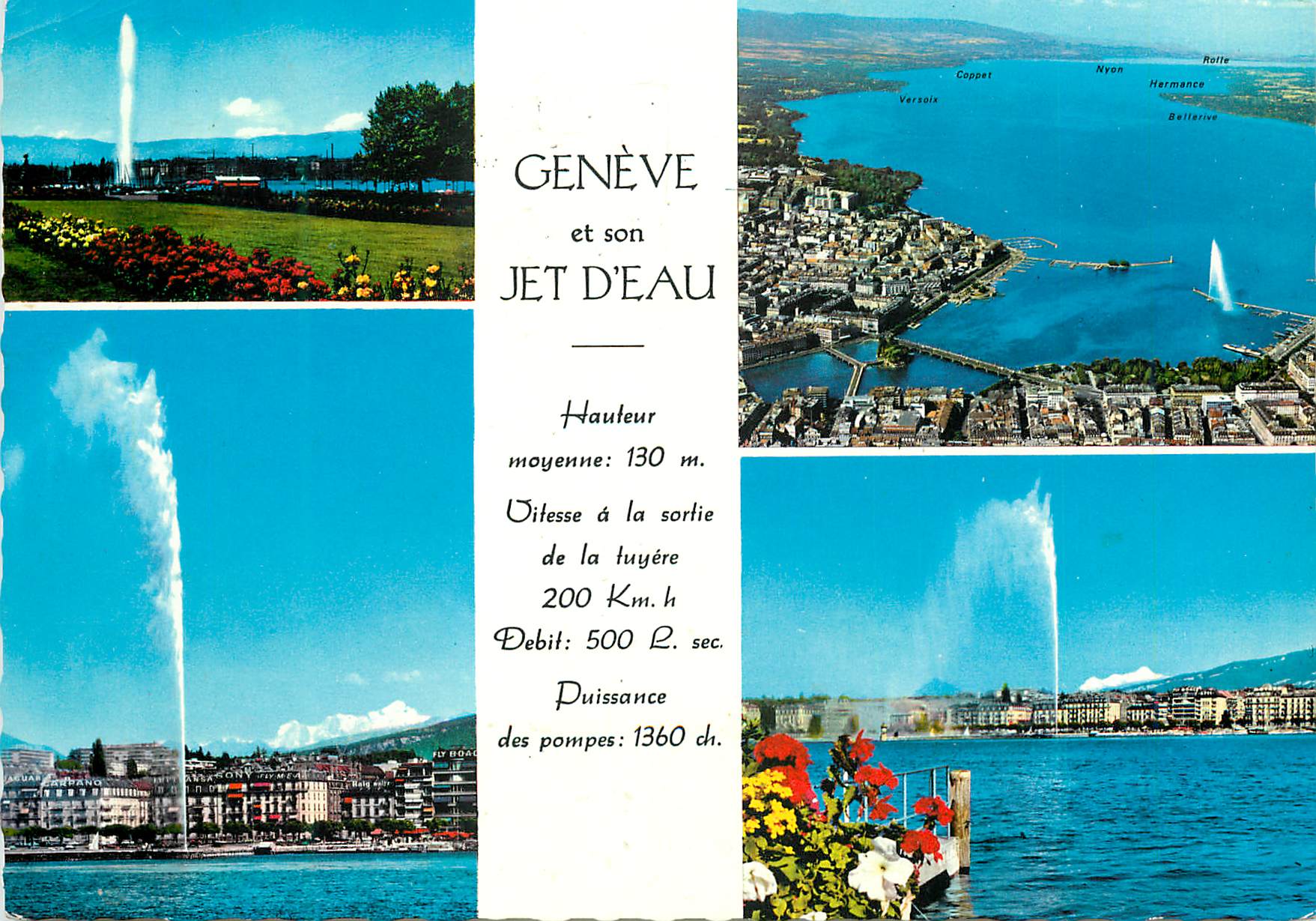CPM Geneve Le quai Gustave ador vue aerienne 