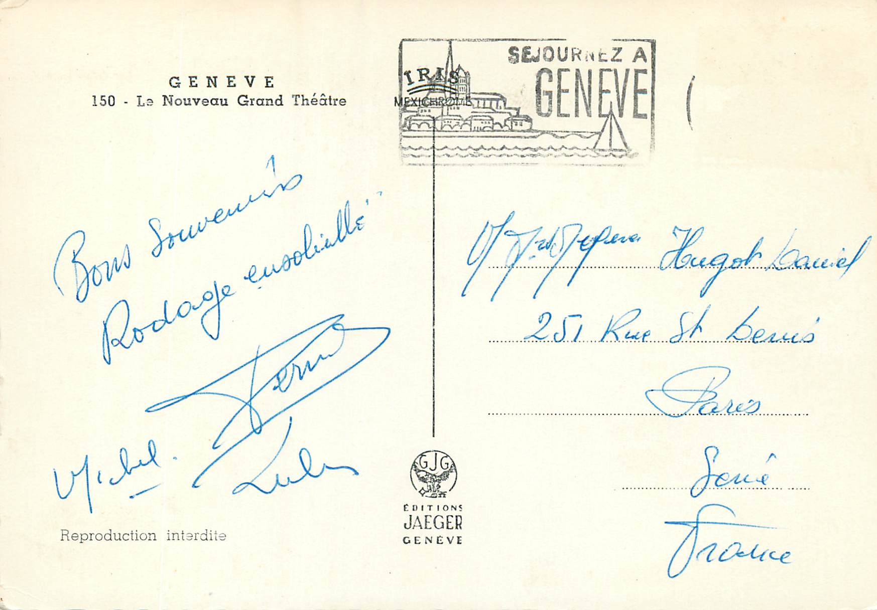 CPM Geneve Le nouveau grand theatre  — Verso