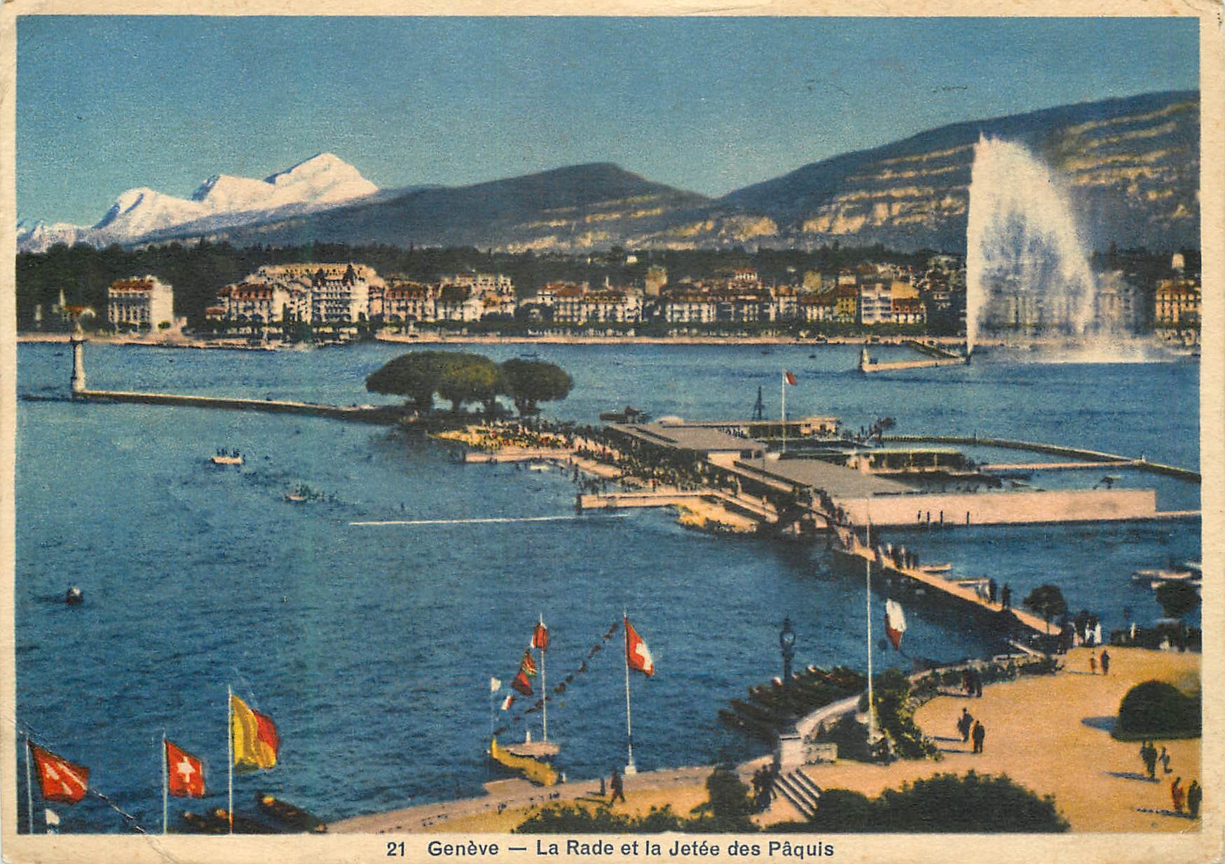 CPM Geneve La rade et la jetee des Paquis 