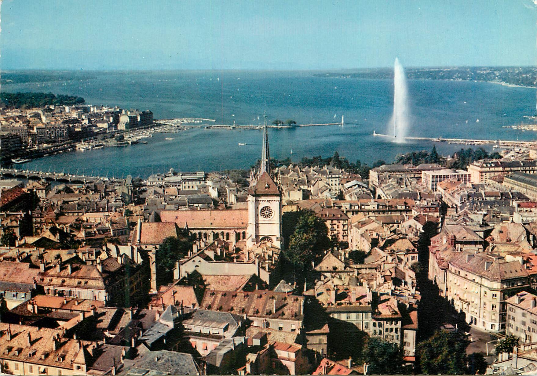 CPM Geneve Vue aerienne 