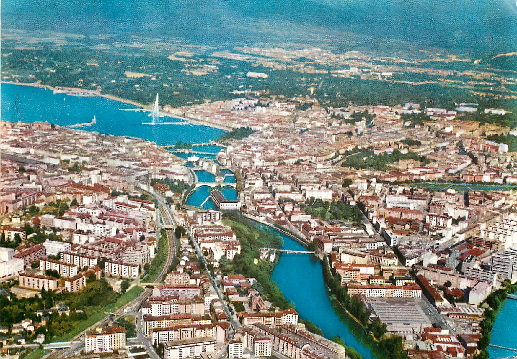 CPM Geneve Vue aerienne 