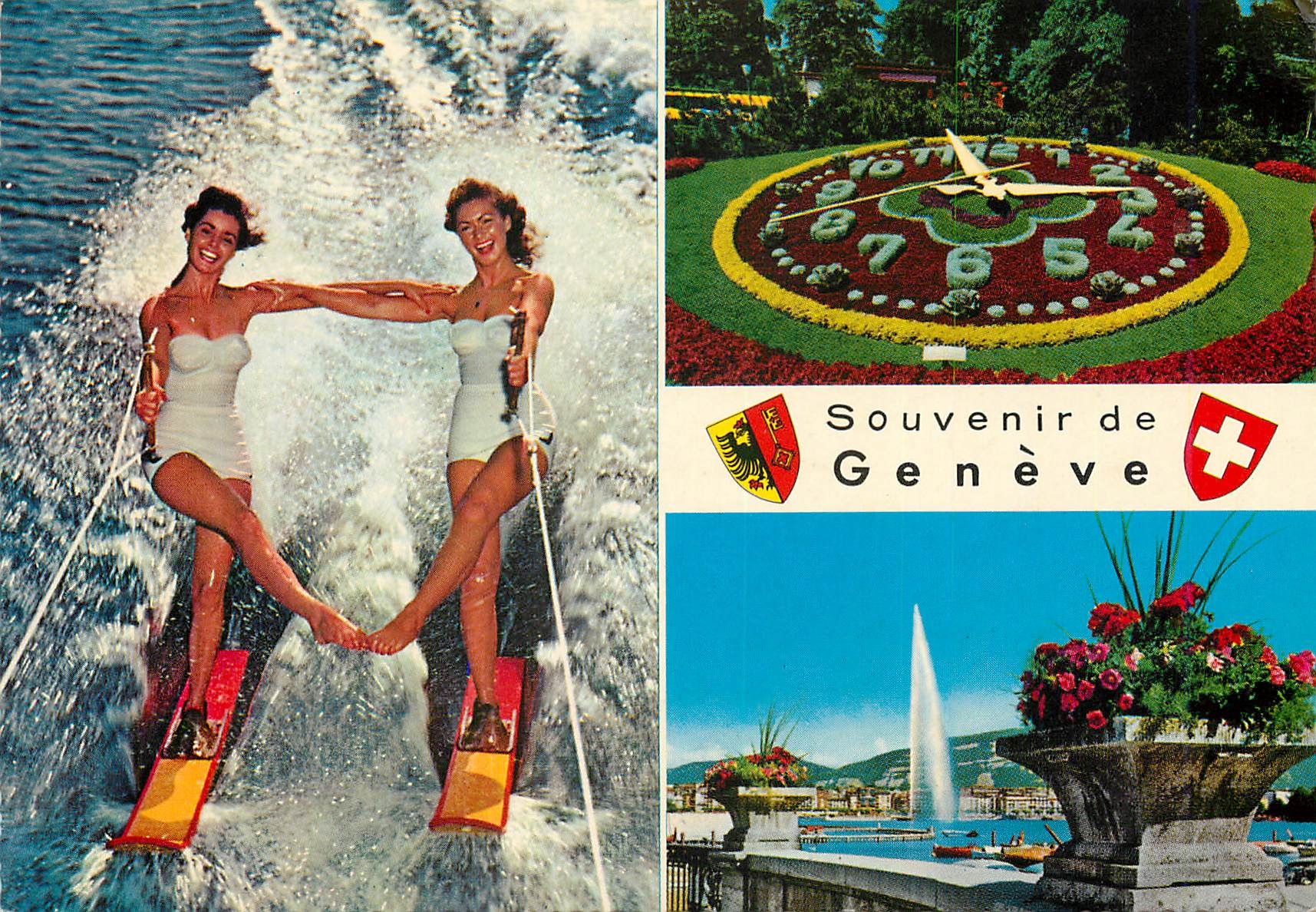 CPM Souvenir de Geneve Ski nautique