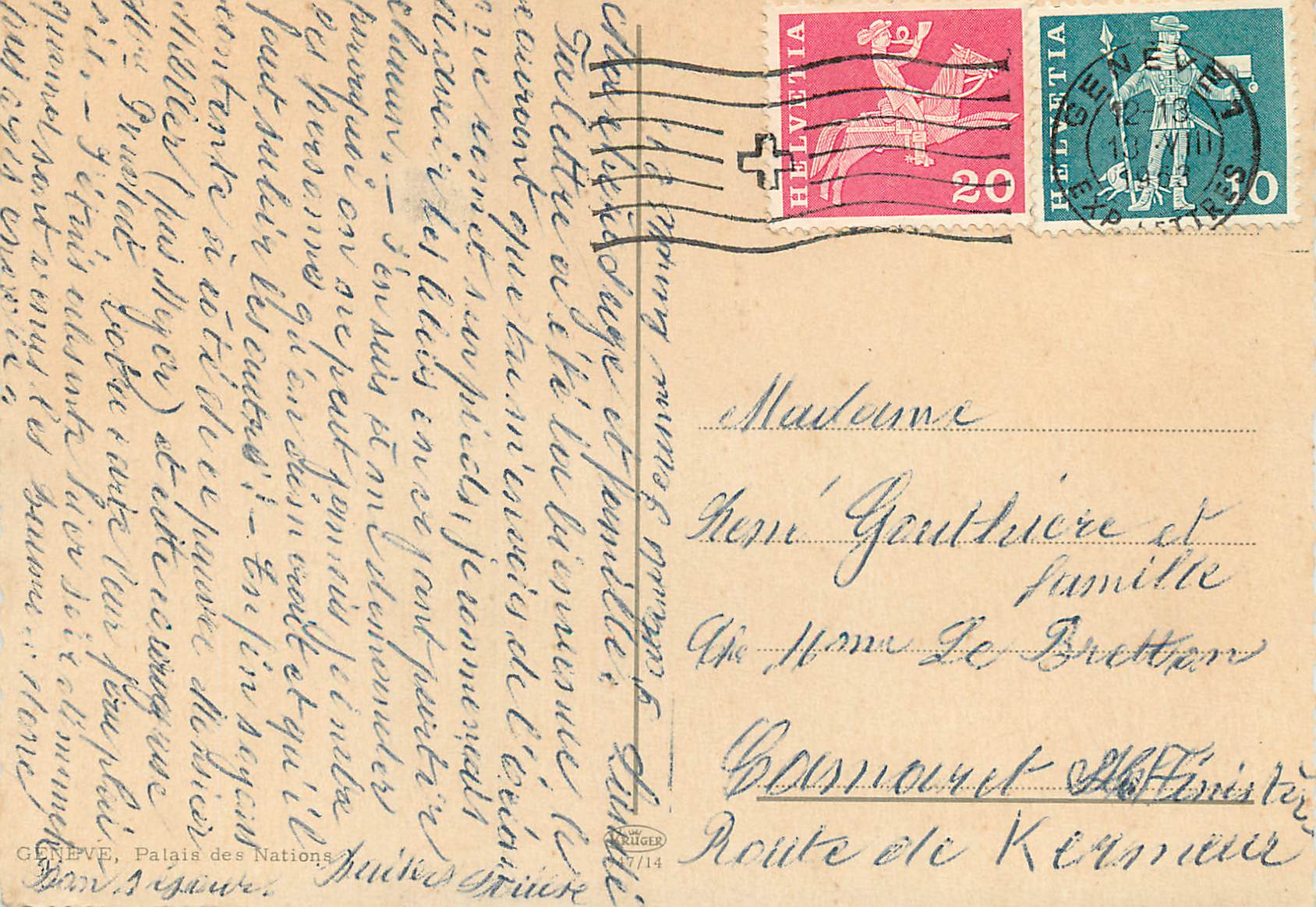 CPM Geneve Palais des Nations  — Verso