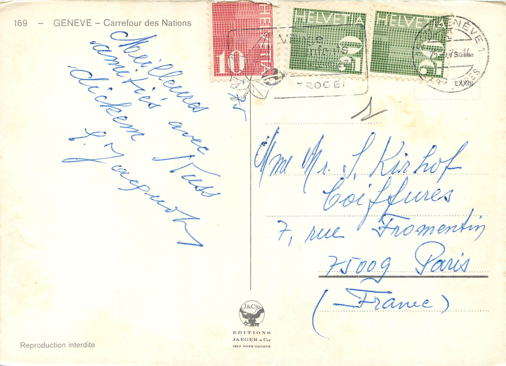 CPM Geneve Carrefour des Nations  — Verso