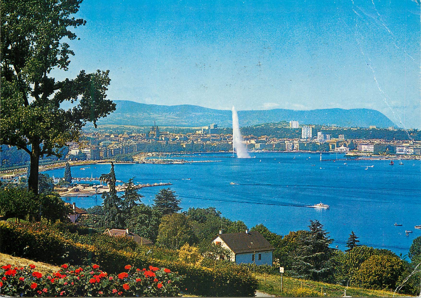 CPM Geneve La rade et la ville depuis Cologny 