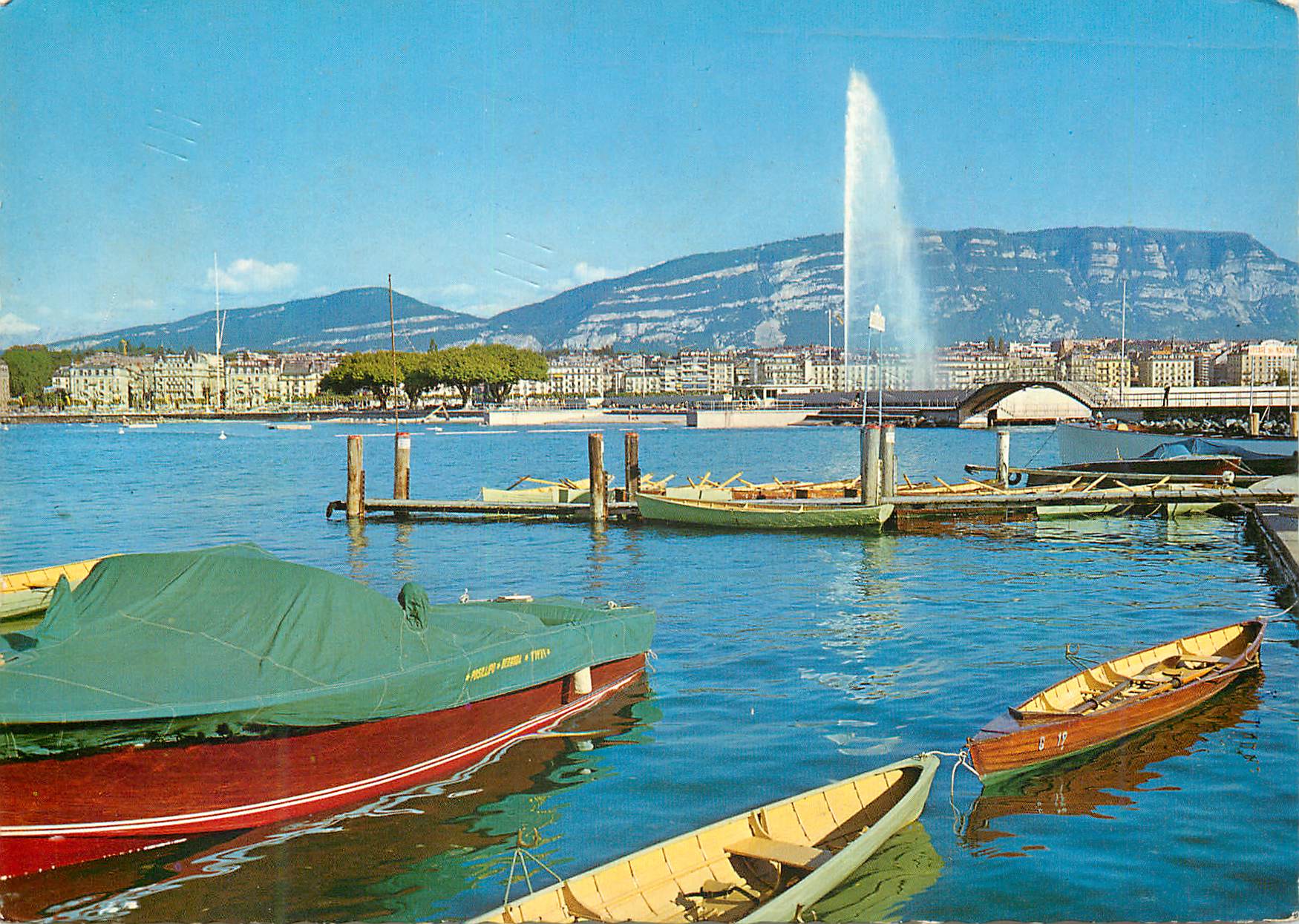 CPM Geneve La rade et le jet d eau 