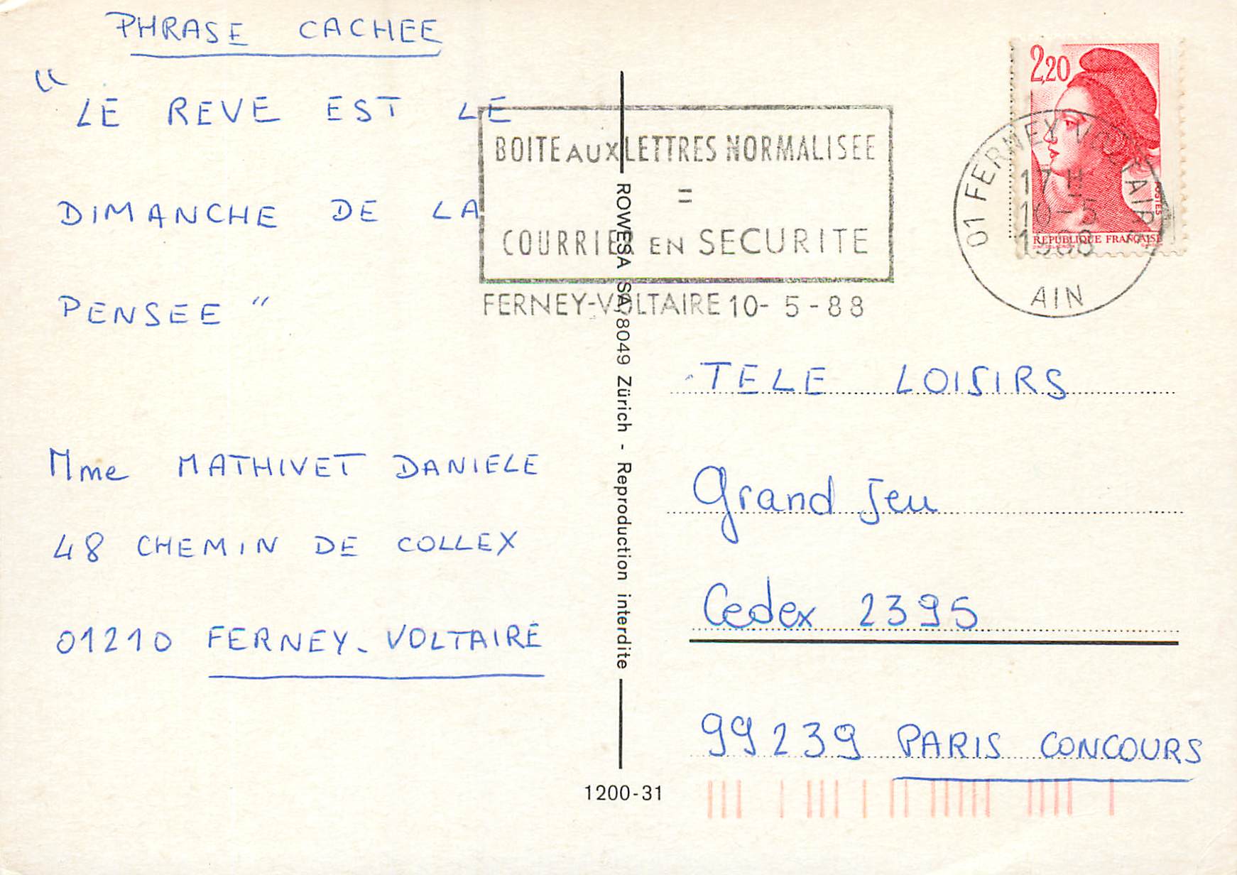 CPM Geneve  — Verso