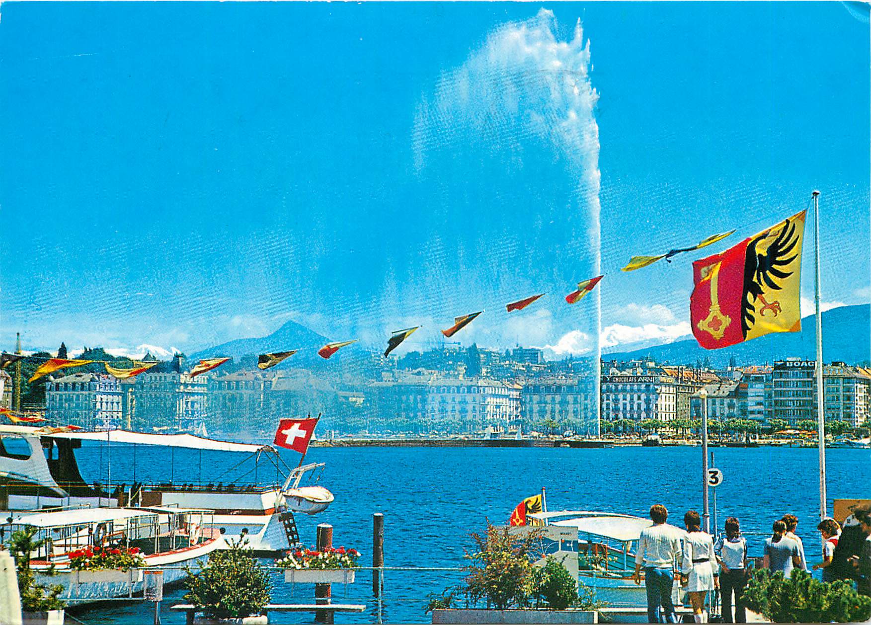 CPM Geneve Le jet d eau et le Mt Blanc 