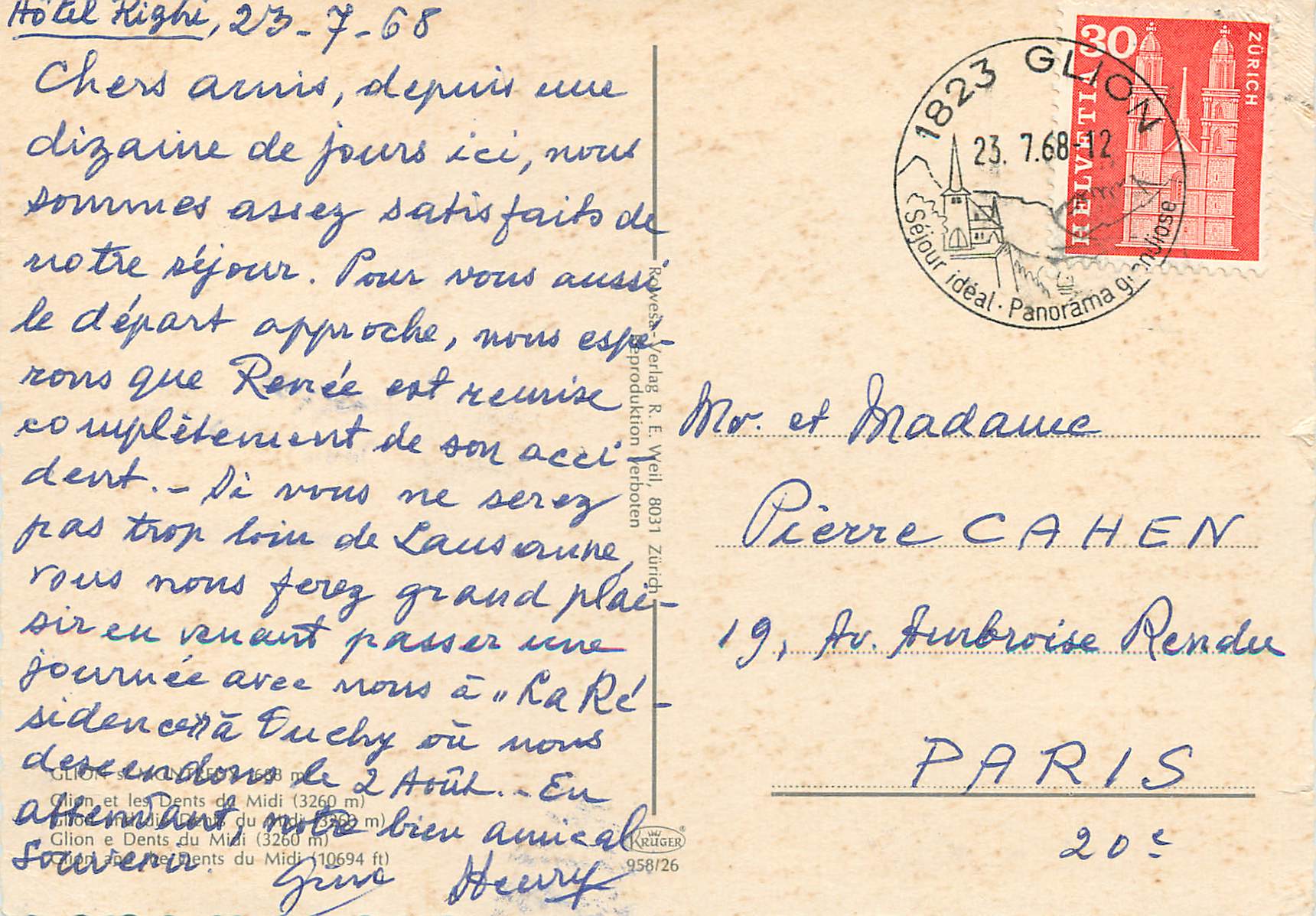 CPM Glion  — Verso