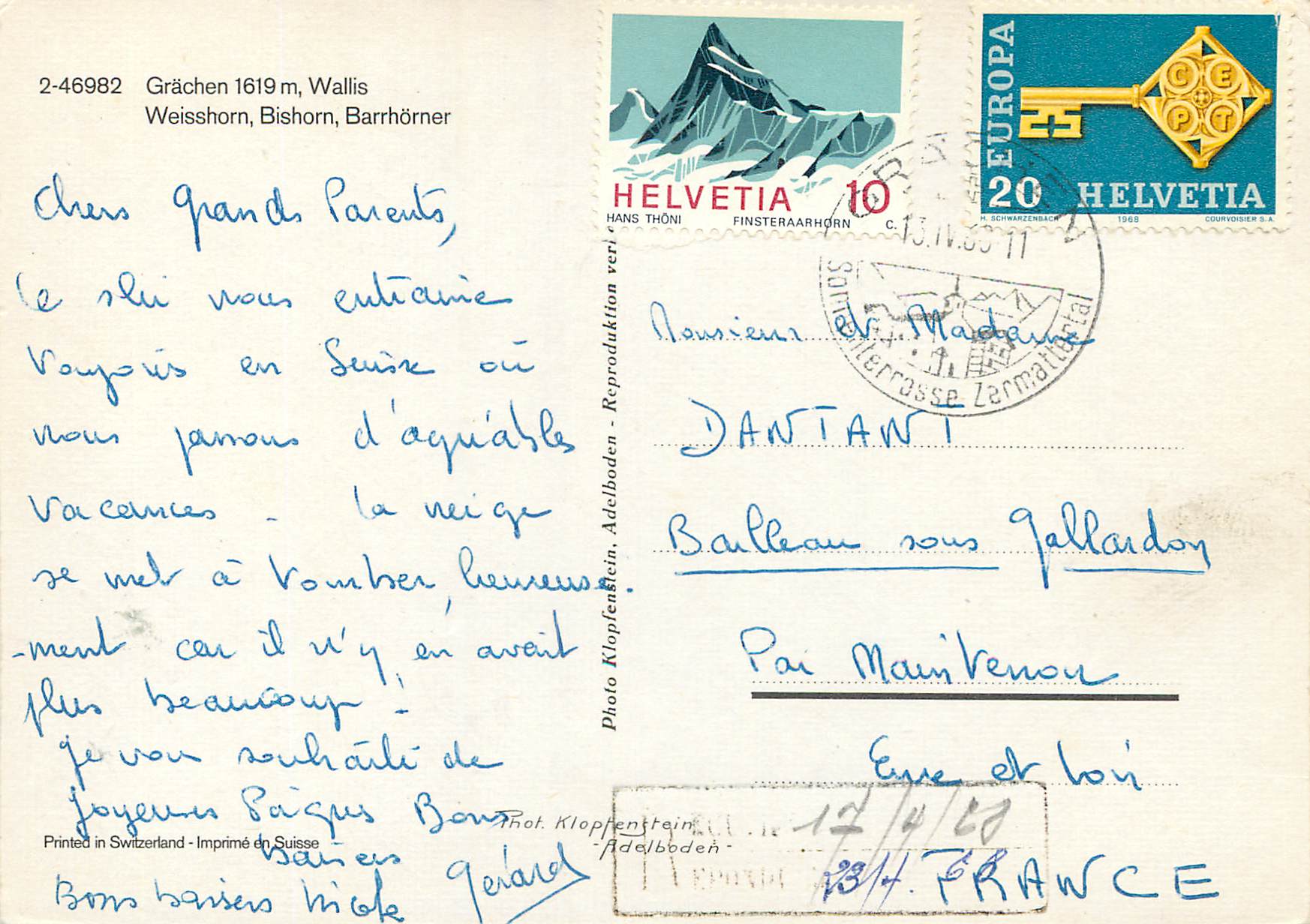 CPM Grachen Wallis Weisshorn Bishorn Barrhorner  — Back