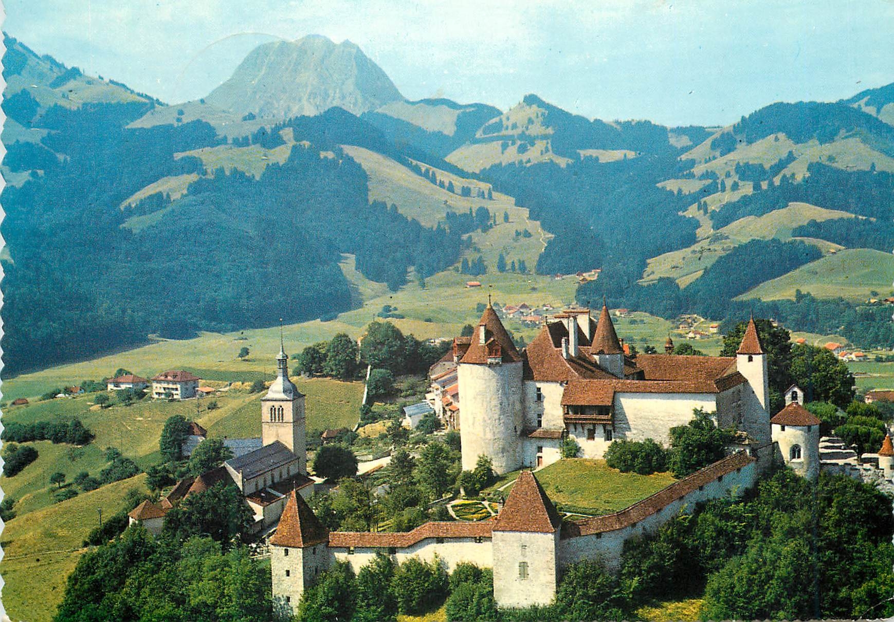 CPM Gruyeres Le chateau et le Moleson 