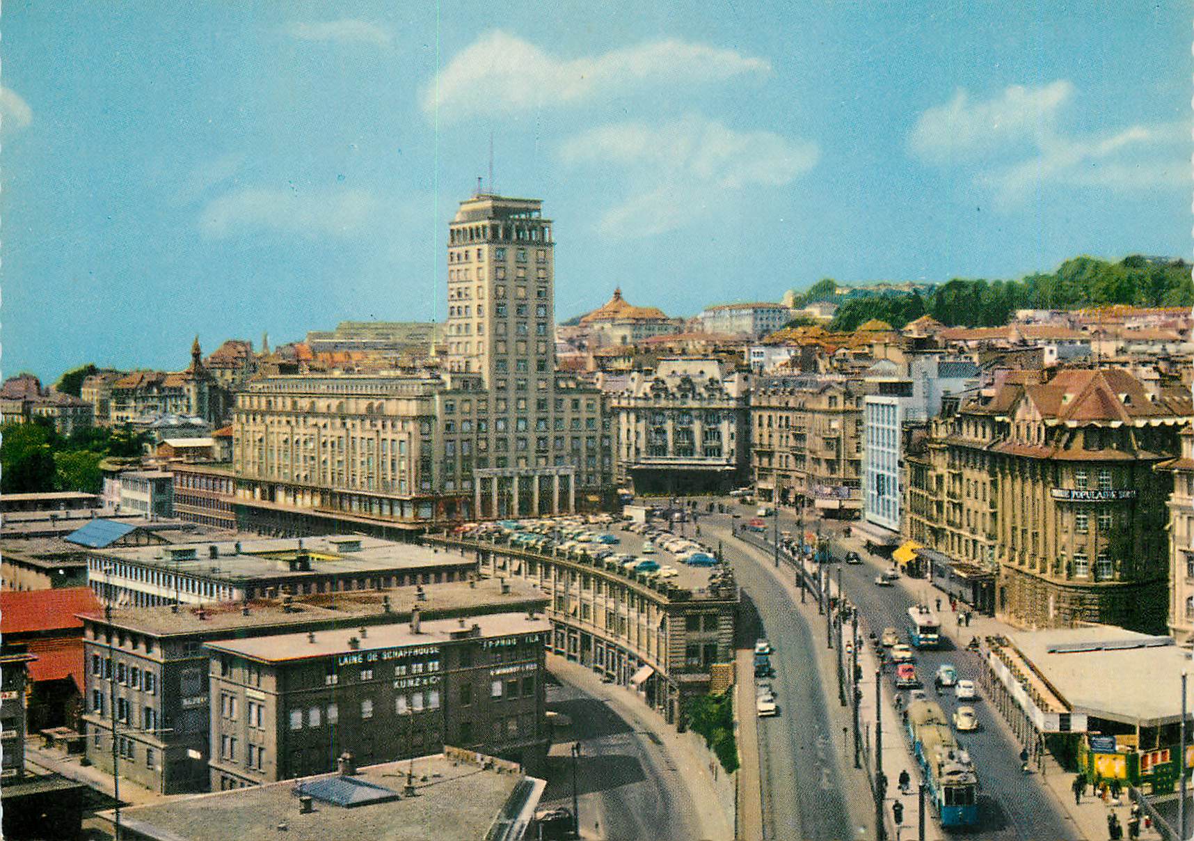 CPM Lausanne La tour Bel air et grand pont 