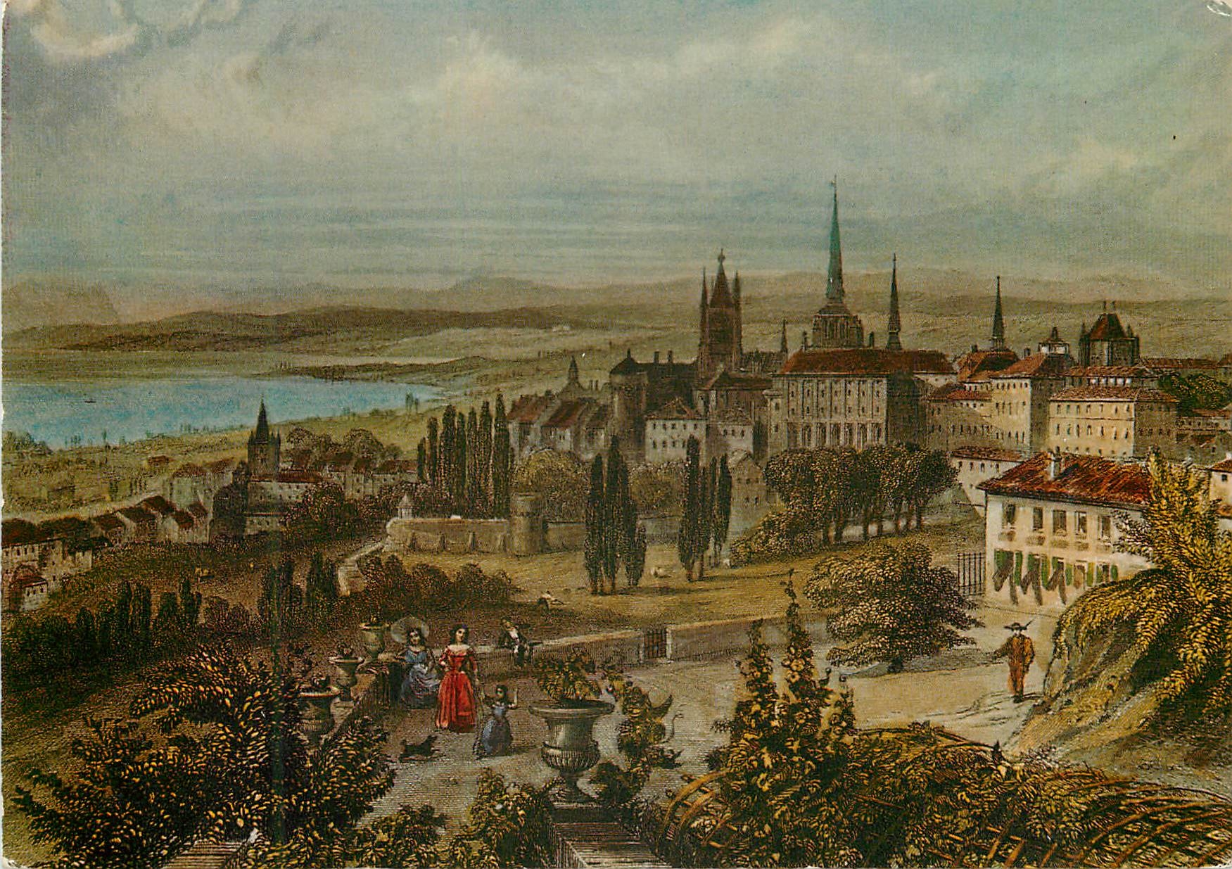 CPM Lausanne D apres une gravure ancienne 