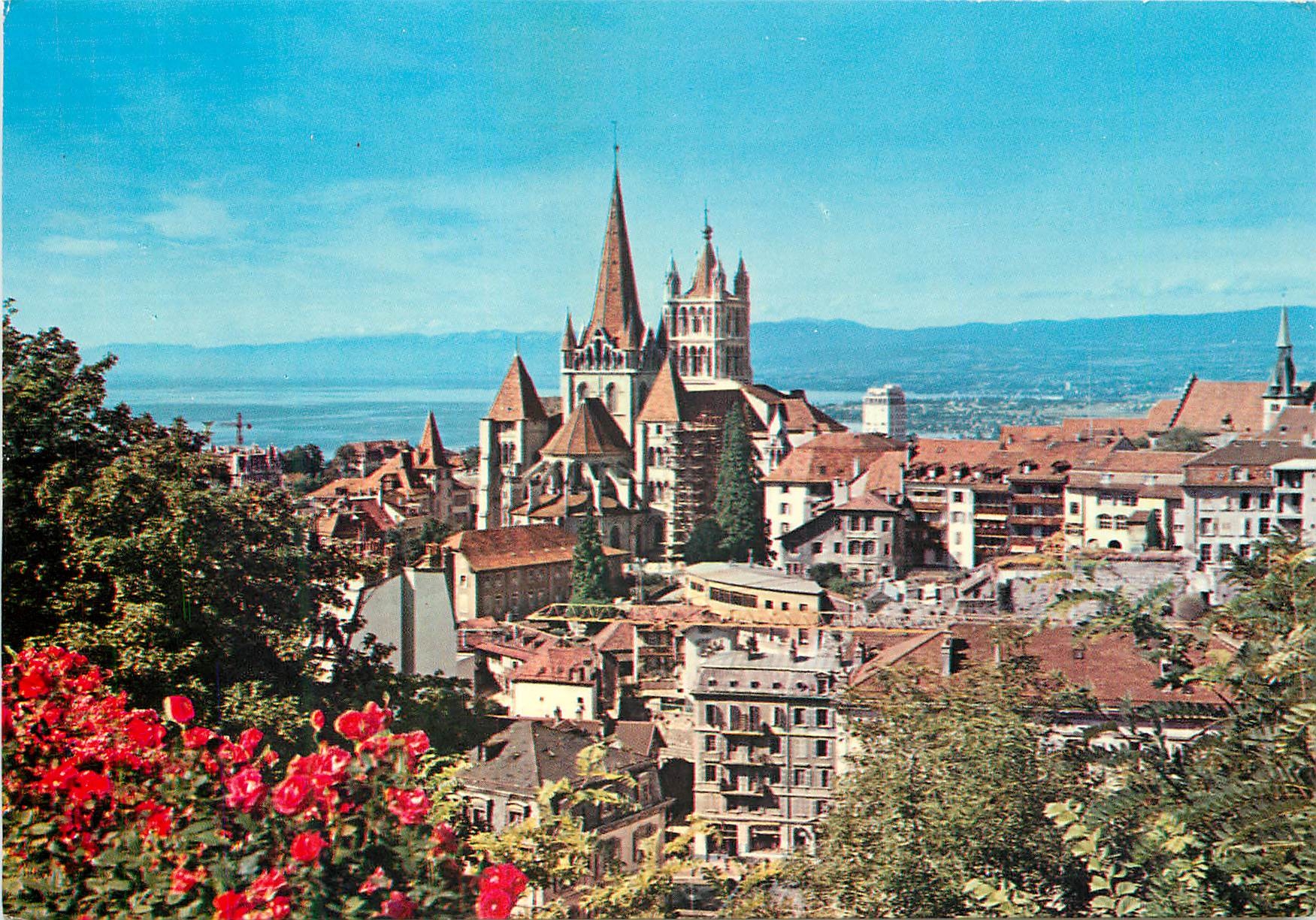 CPM Lausanne Vue sur la cathedrale et le Lac Leman 