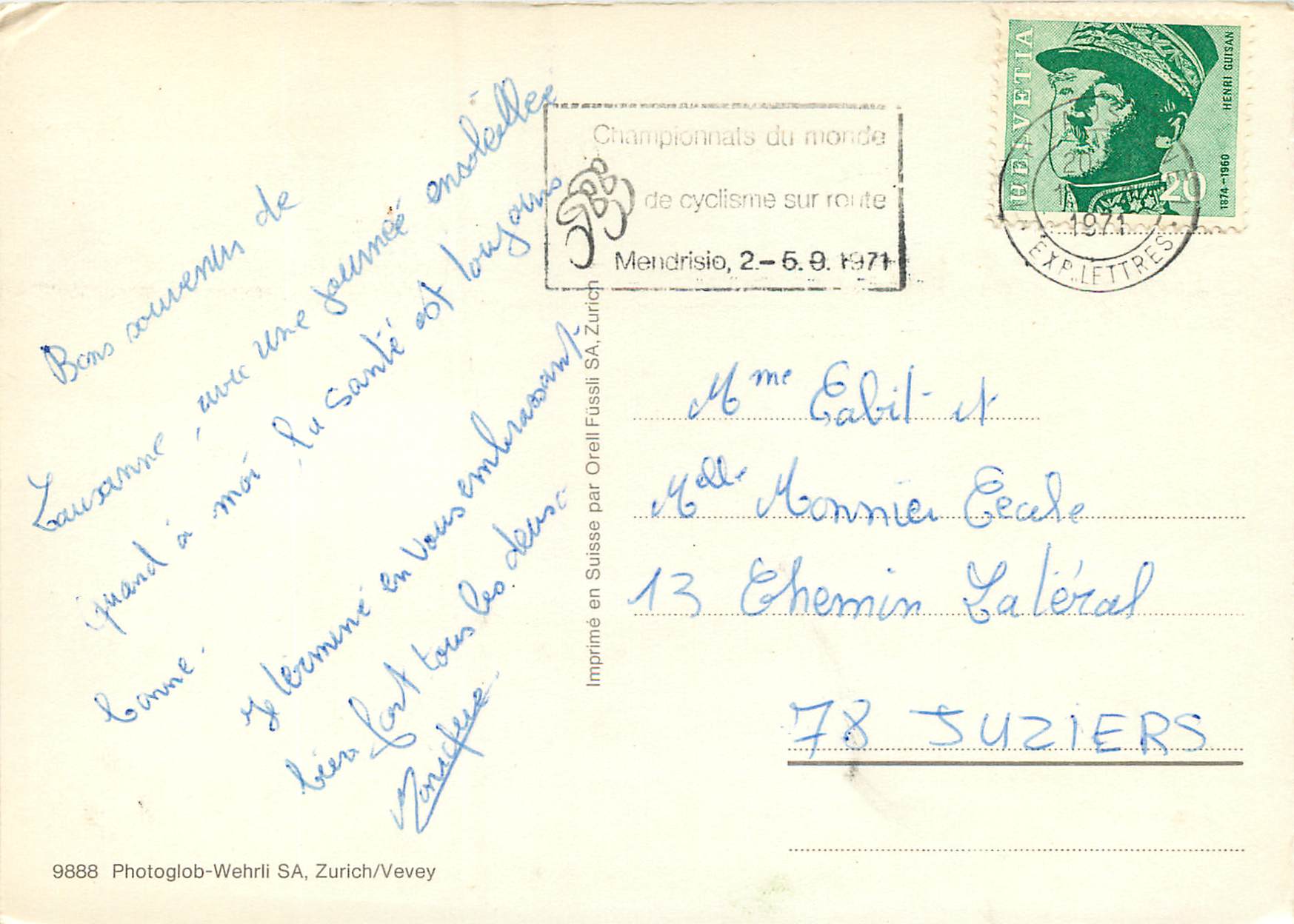 CPM Lausanne la vieille ville  — Back