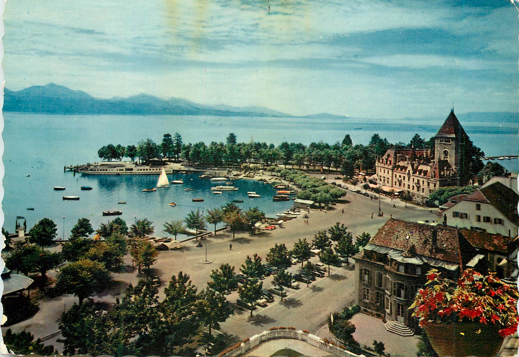 CPM Lausanne Ouchy Le port et le chateau 