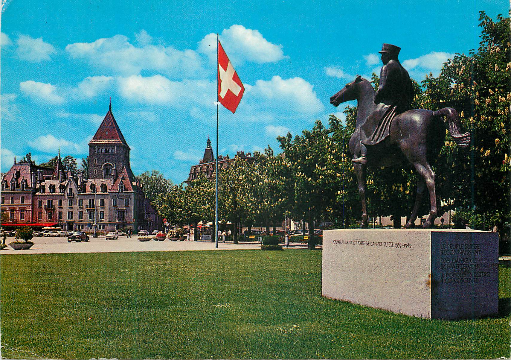 CPM Lausanne Ouchy Le monument du General Henri Guisan 