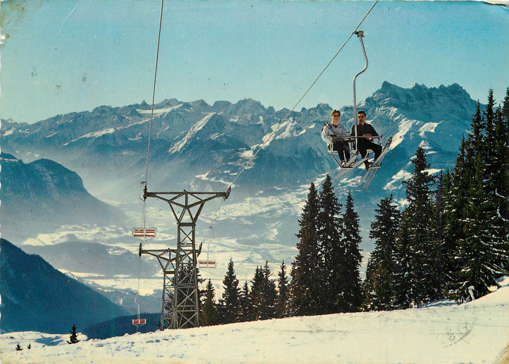 CPM Leysin Telesiege de Solaycre et les Dents du Midi 