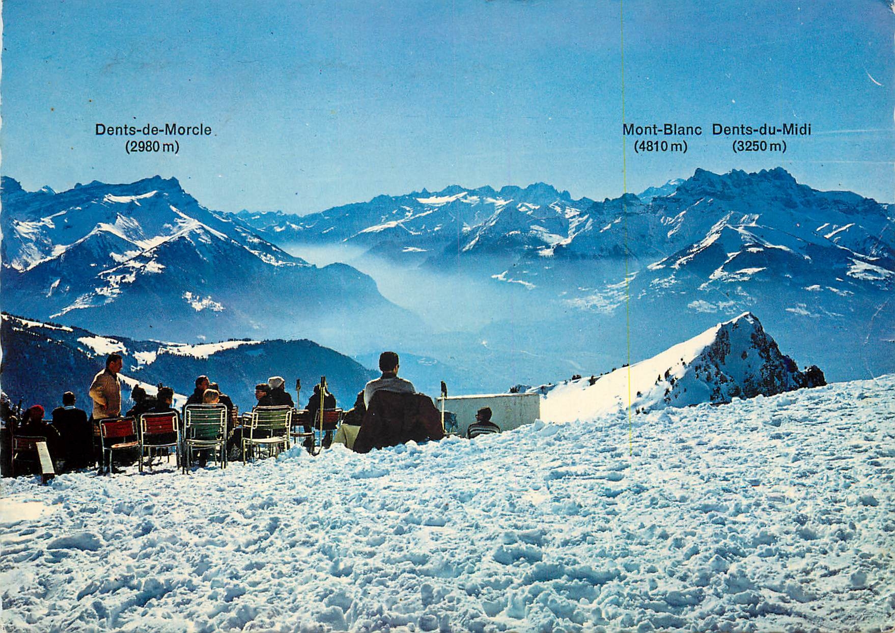 CPM Panorama depuis la Berneuse sur Leysin 