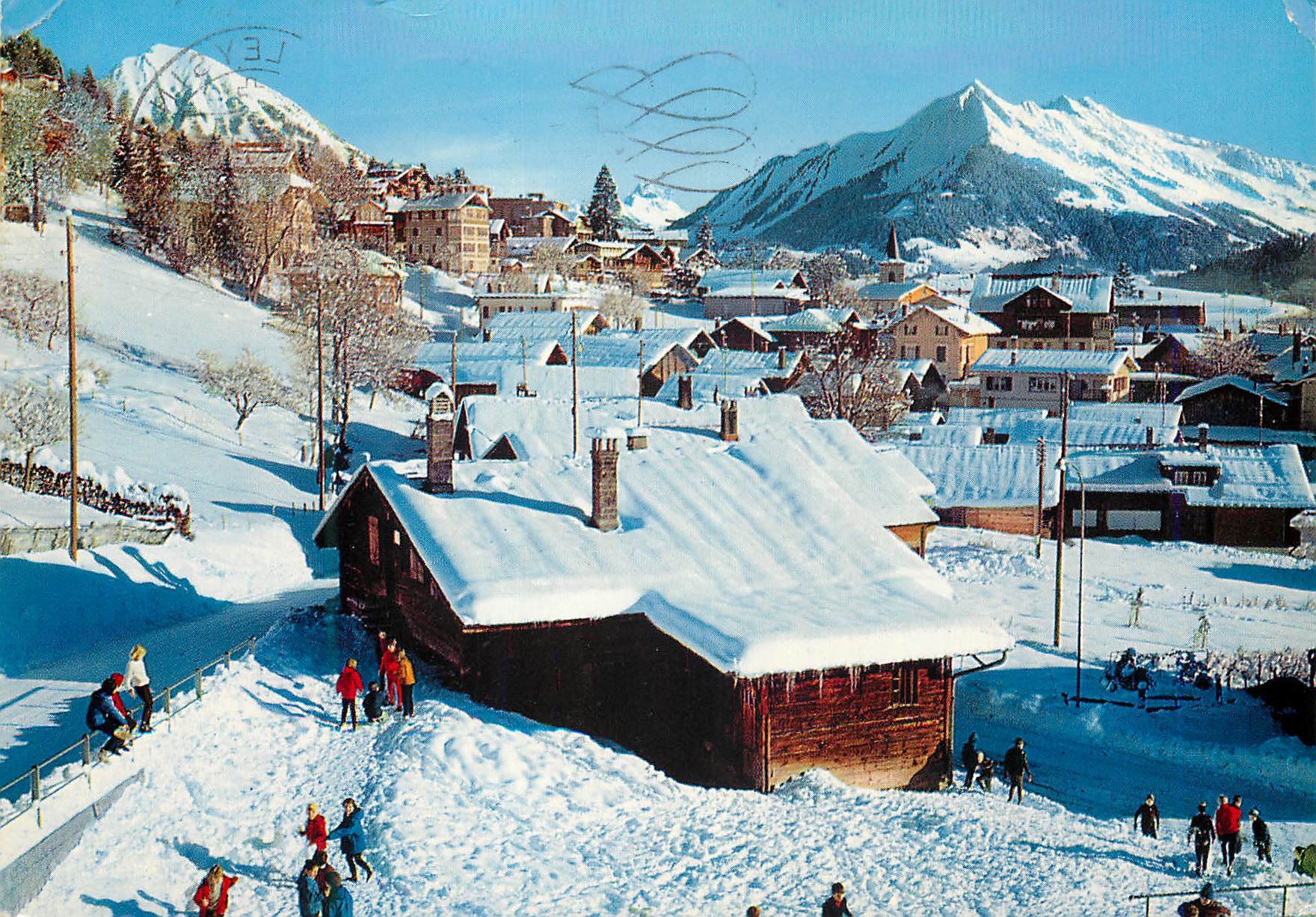 CPM Leysin village le Pic Chaussy et le Mont d Or 