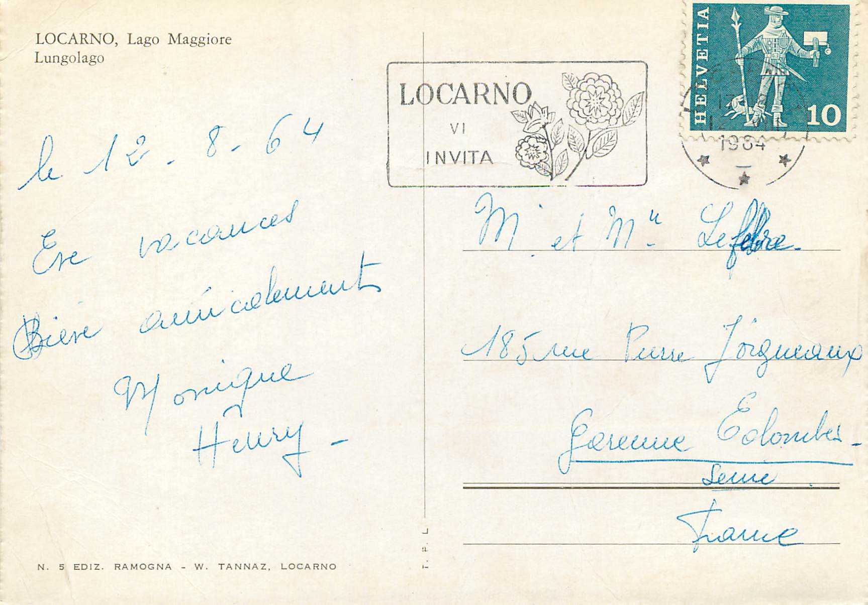 CPM Locarno Lago Maggiore  — Rückseite