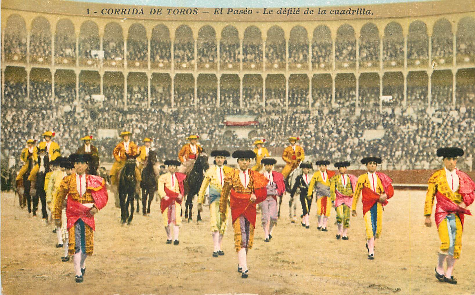 CPA Corrida de Toros El Paseo Le defile de la cuadrilla 