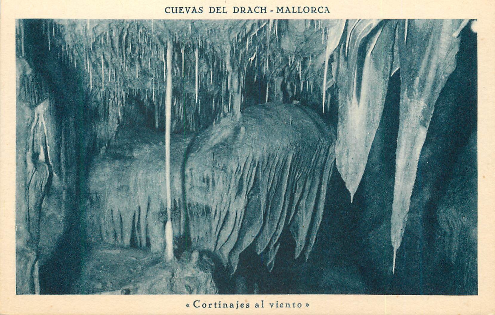 CPA Cuevas del Drach Mallorca Cortinajes al viento 