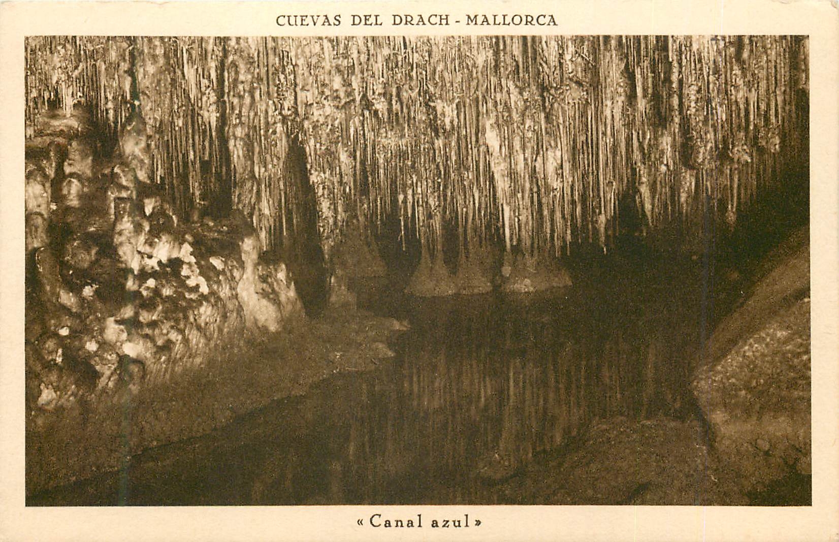 CPA Cuevas del Drach Mallorca Canal azul 