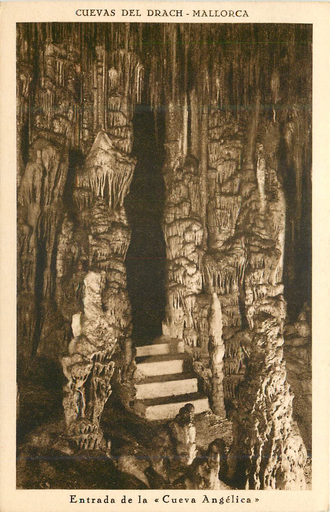 CPA Cuevas del Drach Mallorca Entrada de la Cueva Angelica 