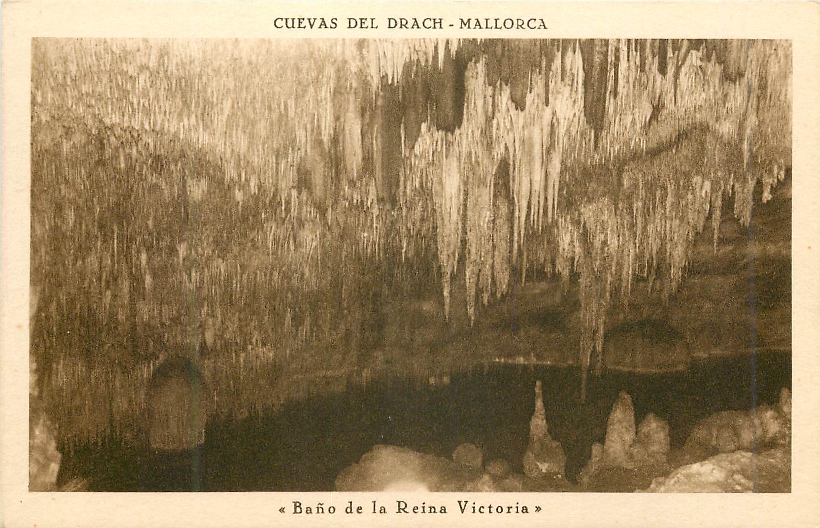 CPA Cuevas del Drach Mallorca Bano de la Reina Victoria 